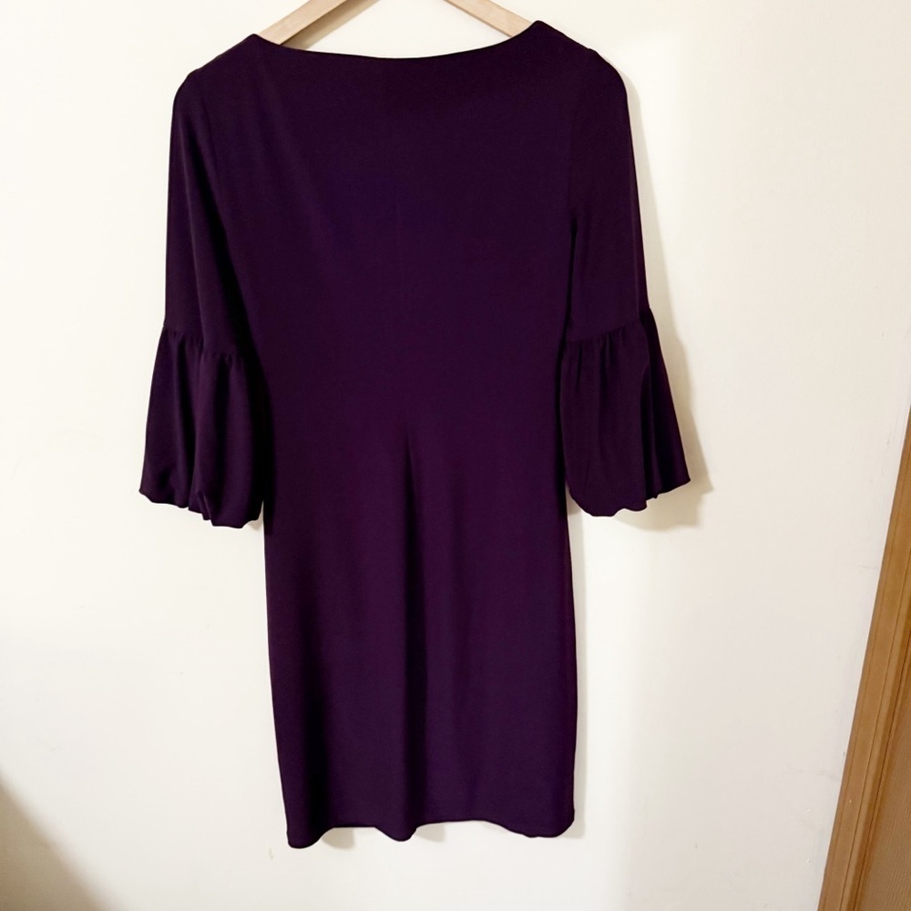 NWT Lauren Ralph Lauren Purple Sheath Long Sleeve Dress Size 4 Office Business - Picture 6 of 8